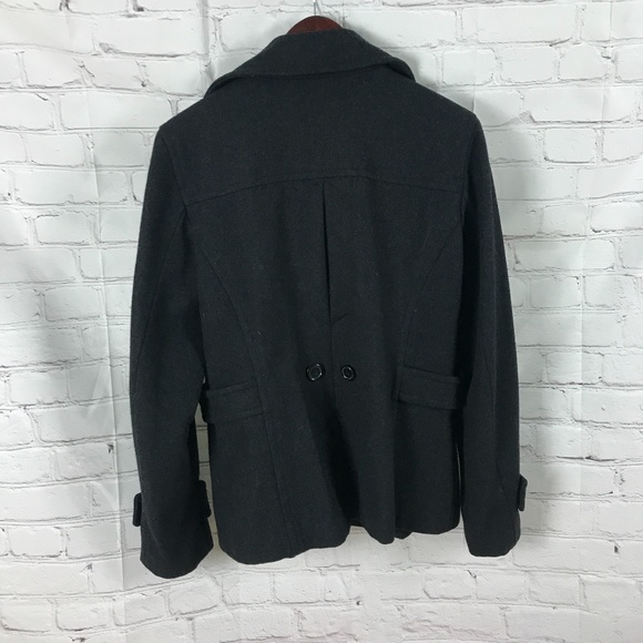 Giacca wool heather gray pea coat - Picture 8 of 9